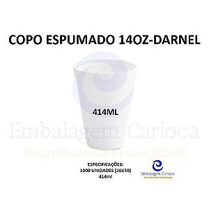 COPO ESPUMADO 14OZ 400ML CX 50X20 DARNEL TERMICO (414)