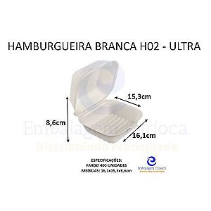 HAMBURGUEIRA BRANCA H02 FD.400 ULTRA 16,1X15,3X8,6