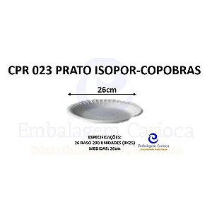 CPR 026 PRATO ISOPOR RASO N 26 CX.8X25 COPOBRAS