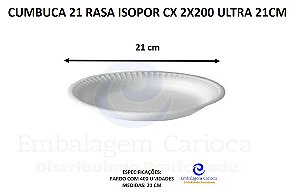 CUMBUCA 21 RASA ISOPOR CX 2X200 ULTRA 21CM