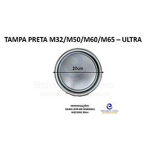 TAMPA PRETA M32-M50-M60-M65 FD C/6X100 ULTRA 20CM