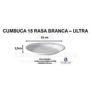 PRATO ISOPOR 15 RASO BRANCO ULTRA FD C/4X100 15CM