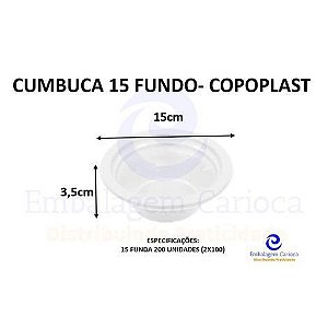CUMBUCA 15 FUNDO FD.2X100 COPOPLAST