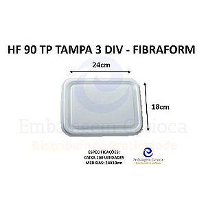 HF 90 TP TAMPA 3 DIV FIBRAFORM 24CM X 18CM CX100UN