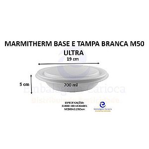 MARMITHERM BASE (REDONDA) E TAMPA BRANCA M50 FD/100 ULTRA 19X5,0 700ML