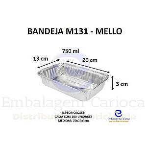 BANDEJA ALUMINIO M131 CX.100 MELLO-750ML