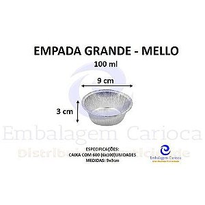 EMPADA GRANDE ALUMINIO CX.6X100 MELLO-100ML