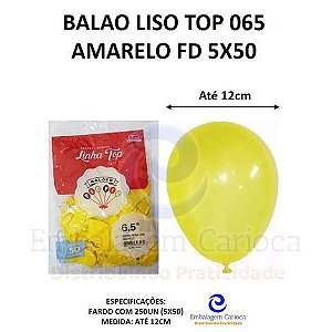 BALAO LISO TOP 065 AMARELO FD 5X50