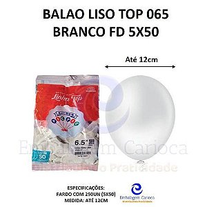 BALAO LISO TOP 065 BRANCO FD 5X50