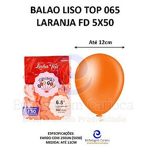 BALAO LISO TOP 065 LARANJA FD 5X50
