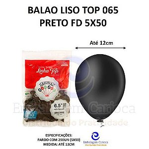 BALAO LISO TOP 065 PRETO FD 5X50