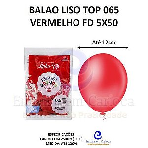 BALAO LISO TOP 065 VERMELHO FD 5X50