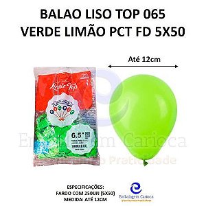 BALAO LISO TOP 065 VERDE LIMAO PCT FD 5X50