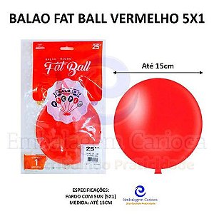 BALAO FAT BALL VERMELHO 5X1