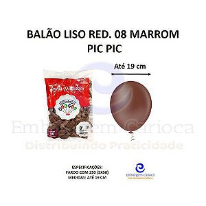 BALAO LISO RED. 08 MARROM PIC PIC FD 5X50