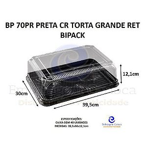 BP 70PR PRETA CR TORTA GRANDE RET CX.40 BIPACK