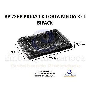 BP 72PR PRETA CR TORTA MEDIA RET CX.100 BIPACK