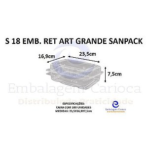 S 18 EMB. RET ART GRANDE CX.100 SANPACK
