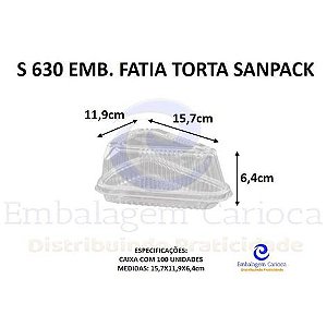 S 630 EMB. FATIA TORTA CX.100 SANPACK