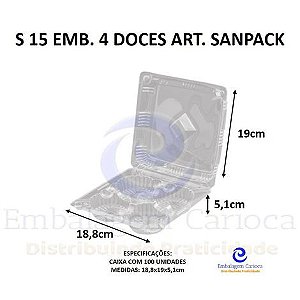 S 15 EMB. 4 DOCES ART. CX.100 SANPACK