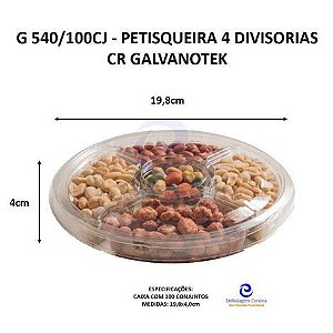 G 540/100CJ - PETISQUEIRA 4 DIVISORIAS CR GALVANOTEK CX.100