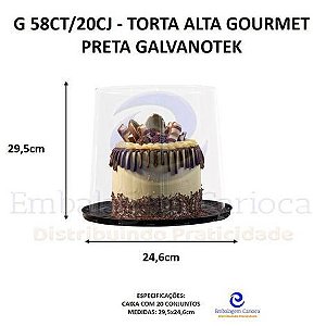 G 58CT/20CJ - TORTA ALTA GOURMET PRETA PET GALVANOTEK