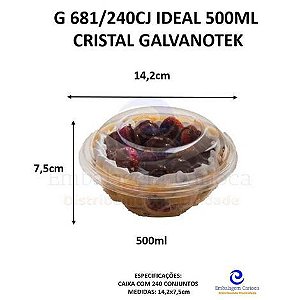 G 681/240CJ IDEAL 500ML CRISTAL PET GALVANOTEK