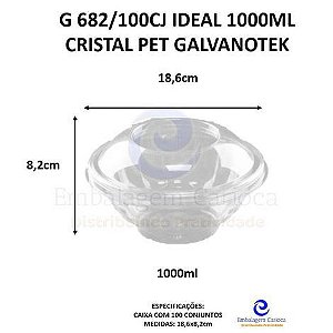 G 682/100CJ IDEAL 1000ML CRISTAL PET GALVANOTEK