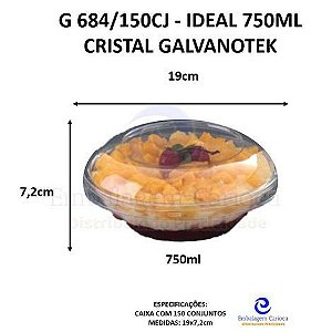G 684/150CJ - IDEAL 750ML CRISTAL PET GALVANOTEK