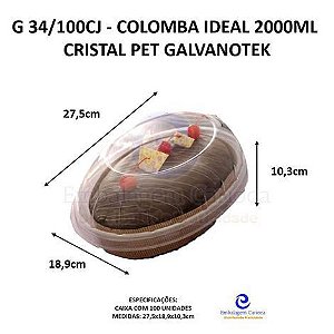 G 34/100CJ - COLOMBA IDEAL 2000ML CRISTAL PET GALVANOTEK