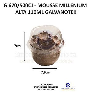 G 670/500CJ - MOUSSE MILLENIUM ALTA 110ML CRISTAL PET GALVANOTEK