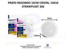 PRATO REDONDO 15CM CRISTAL 14X10 STRAWPLAST 266