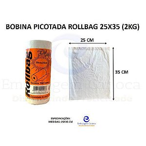 BOBINA PICOTADA ROLLBAG 25X35 KG