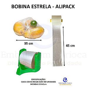 BOBINA ESTRELA 35X45 ALIPACK CX C/6 X 400
