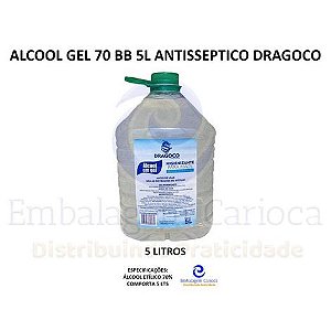 ALCOOL GEL 70 BB 5L ANTISSEPTICO DRAGOCO