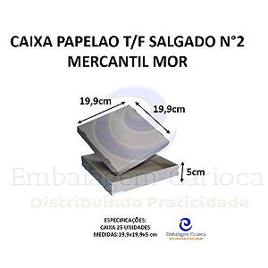 CAIXA PAPELAO T/F SALGADO N 2 C/25 19,9X19,9X5