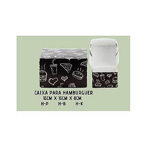 CAIXA PAPEL HAMBURGUER (PORCAO PEQUENA) PCT C/25UND 13X13X8 ARL
