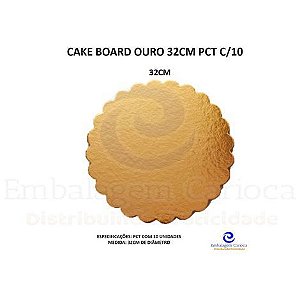 CAKE BOARD OURO 32CM PCT C/10