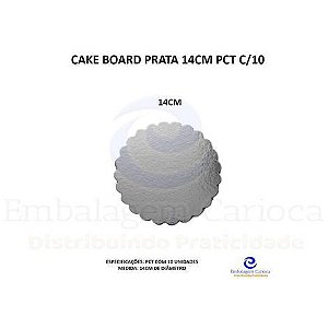 CAKE BOARD PRATA 14CM PCT C/10