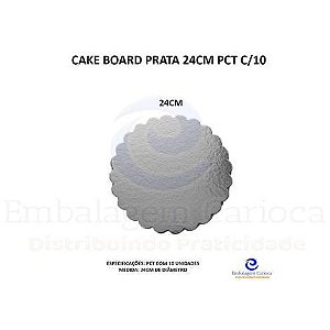 CAKE BOARD PRATA 24CM PCT C/10