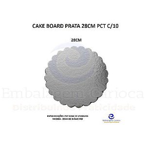 CAKE BOARD PRATA 28CM PCT C/10