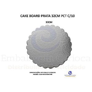 CAKE BOARD PRATA 32CM PCT C/10