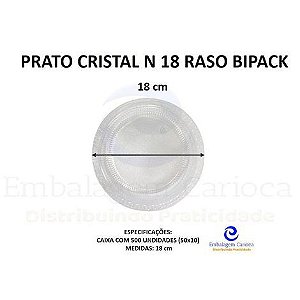 PRATO CRISTAL N 18 RASO BIPACK CX.50X10
