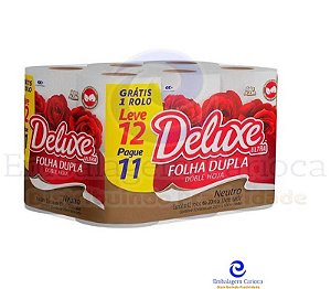 PAPEL HIGIENICO DELUXE  FOLHA DUPLA 20M NEUT 6X12
