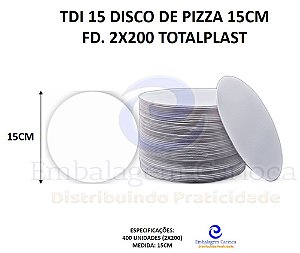TDI 15 DISCO DE PIZZA 15CM FD. 2X200 TOTALPLAST