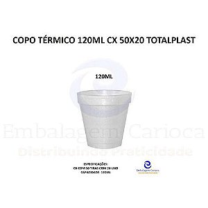 COPO TERMICO 120ML CX 50X20 TOTALPLAST