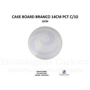 CAKE BOARD BRANCO 14CM PCT C/10