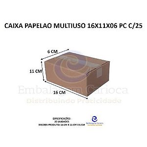 CAIXA PAPELAO (CORREIOS) MULTIUSO 16X11X06 PC C/25