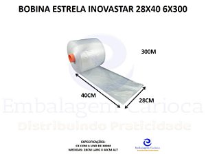 BOBINA ESTRELA INOVASTAR 28X40 6X300