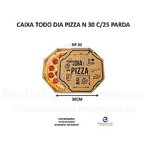 CAIXA TODO DIA PIZZA N 30 C/25 PARDA
